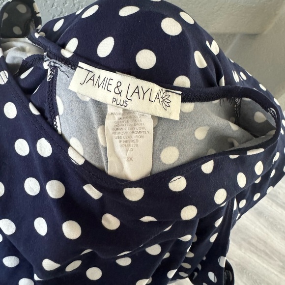 Plus Size Polka Dot Dress - Picture 3 of 3